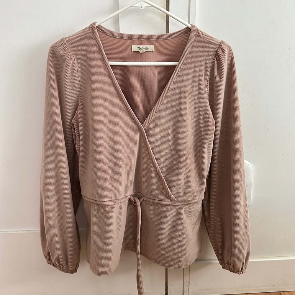 Madewell pink blouse